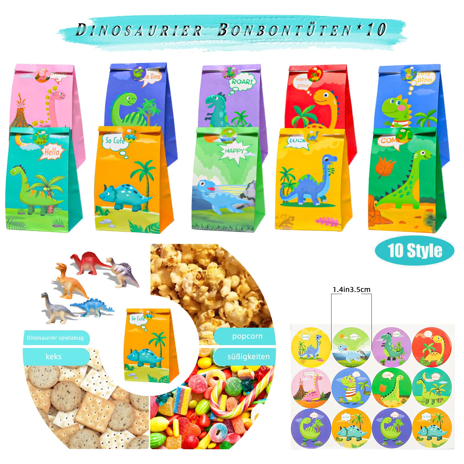 Pignatta Dinosauri Compleanno - Con 70 Caramelle E Giocattoli