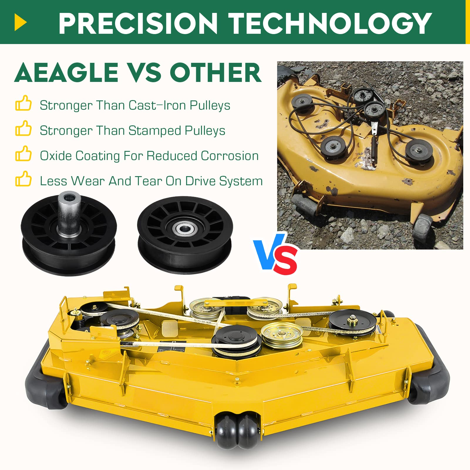 Amazon.com : Flat Idler Pulley for AYP Husqvarna Murray Poulan