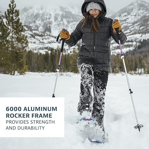 Miniatura 2 de Yukon Charlie's Advanced Spin Float - Kit de raquetas de nieve para mujer, 8 x 21 pulgadas, incluye raquetas de nieve, bastones de senderismo y