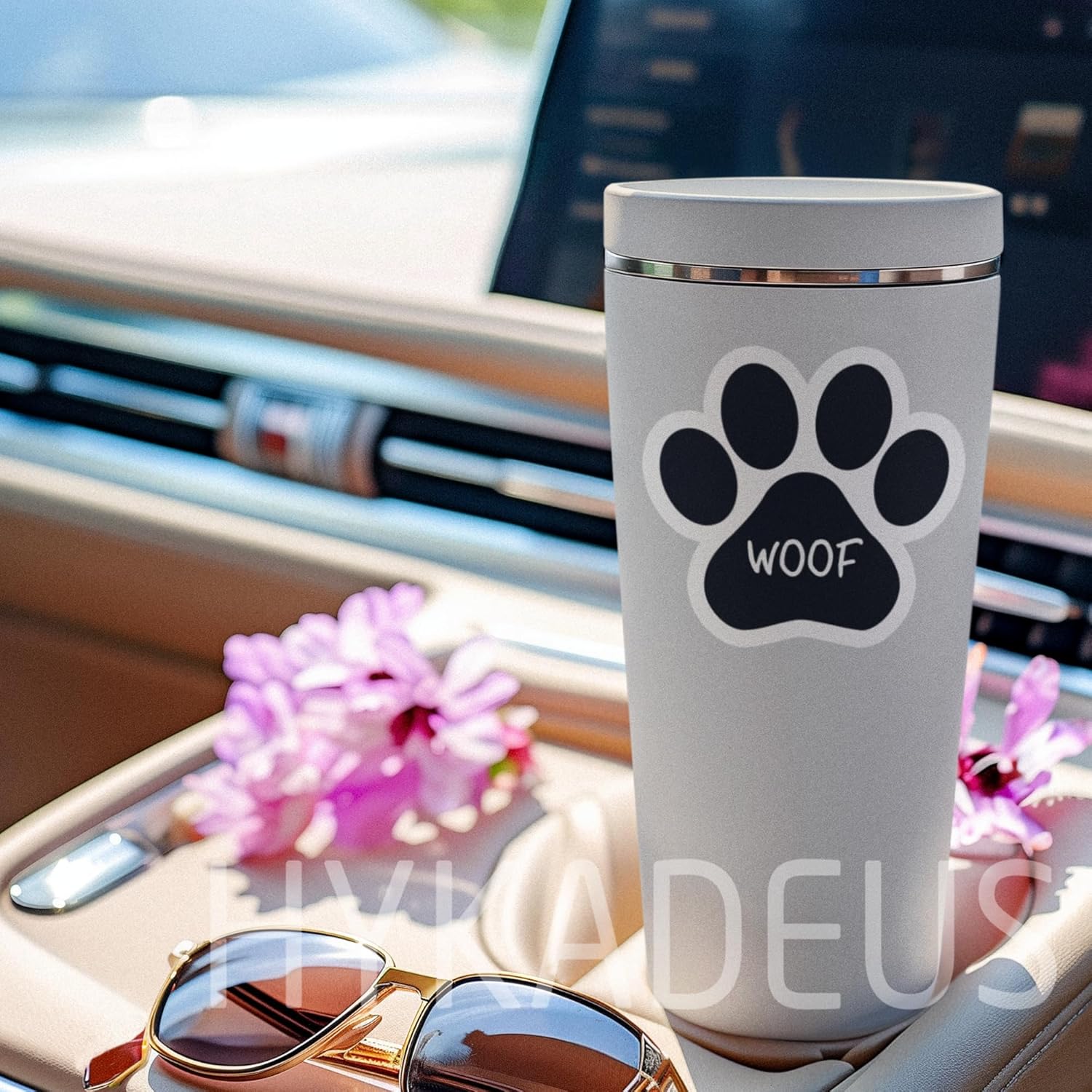 (3PCS) Woof Sticker Dog Paw Print Stickers Waterproof Vinyl Decals for Laptops, Tumblers, Water Bottles, Scrapbooks, Scrapbooks, Gifts for Dog Lovers 3" x 2.8" - Image 4