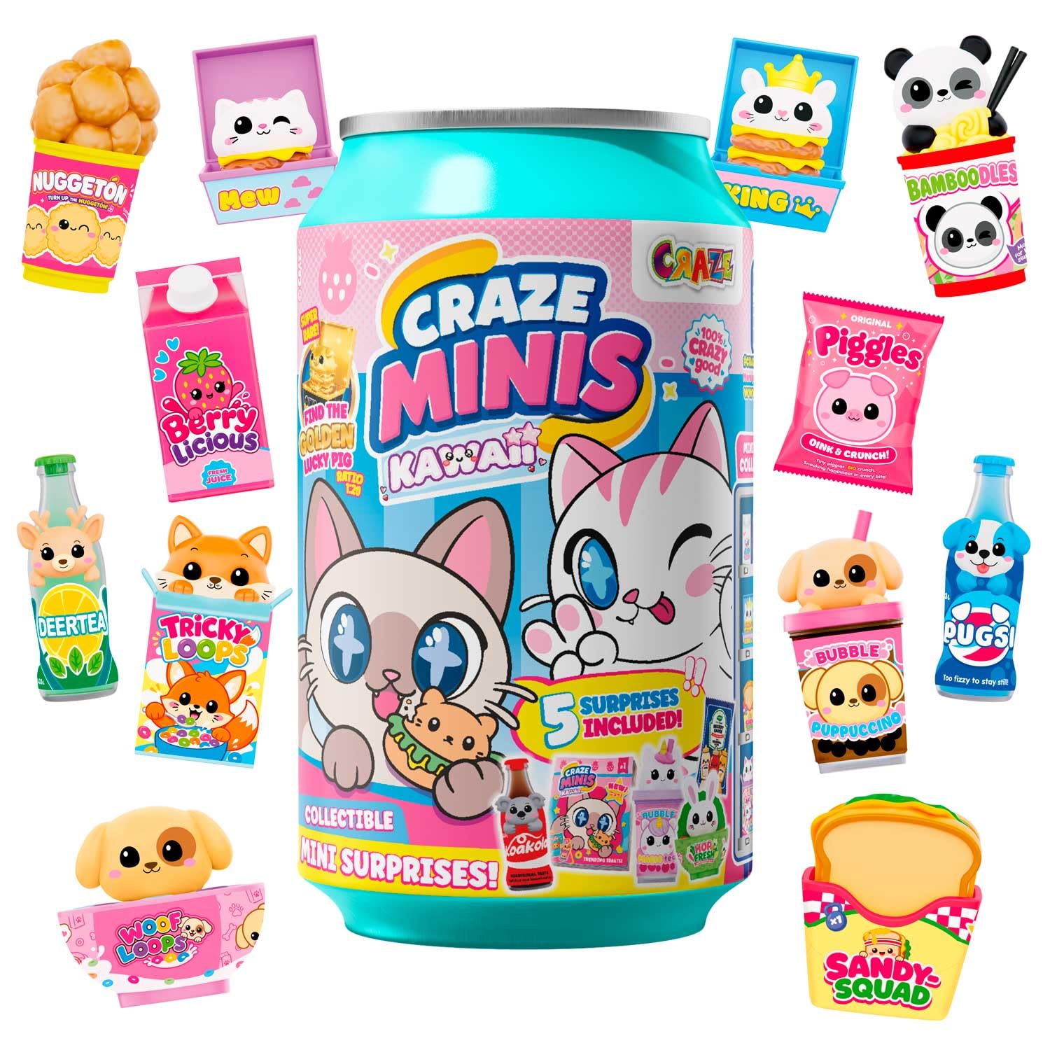 CRAZE Minis Kawaii – Mini Food Collectibles, 5 Surprise Toys