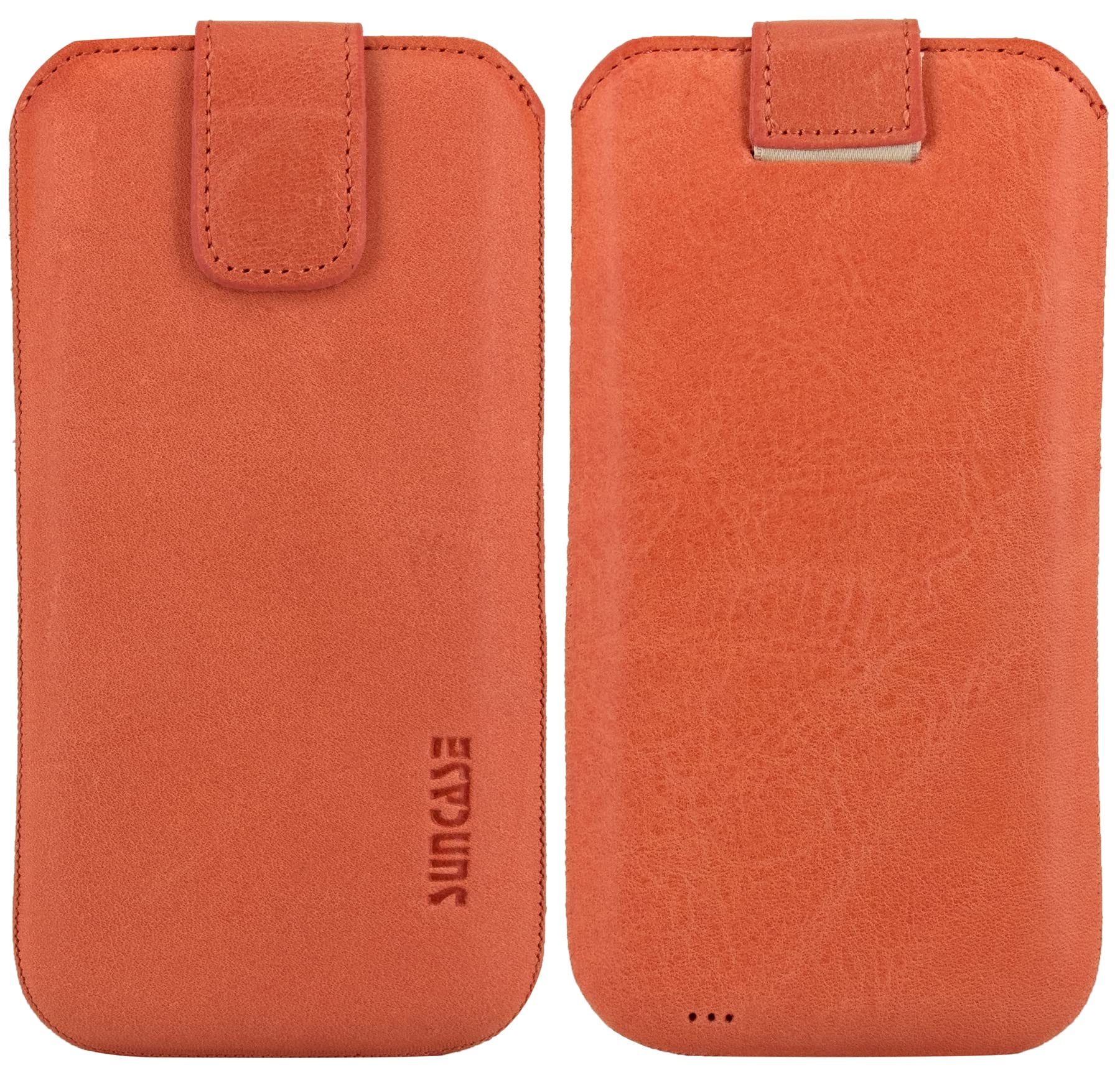 Suncase Custodia Vera Pelle Cellulare Sottile Case per Motorola Moto G52