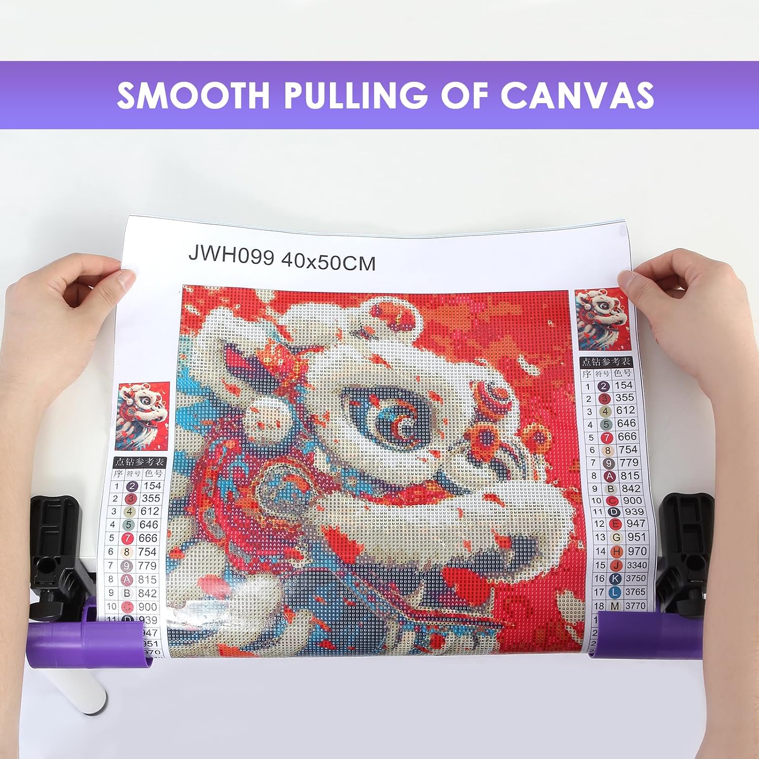 DAFENCHI Diamond Painting Canvas Roll Holder, Adjustable Diamond Painting Canvas Holder Table Clamp, Easily Roll Up & Store Canvas Diamond Art Painting Roller Tool