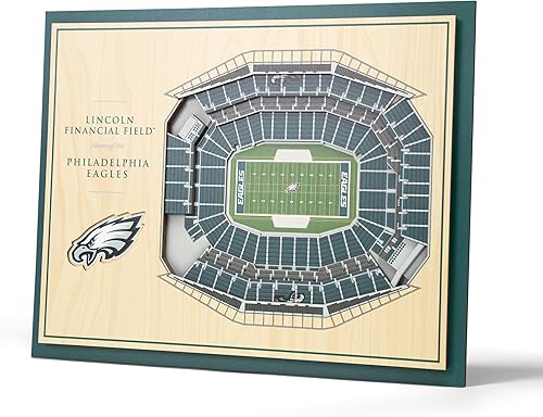 Miniatura 11 de YouTheFan Arte de pared de 5 capas con vista del estadio de la NFL