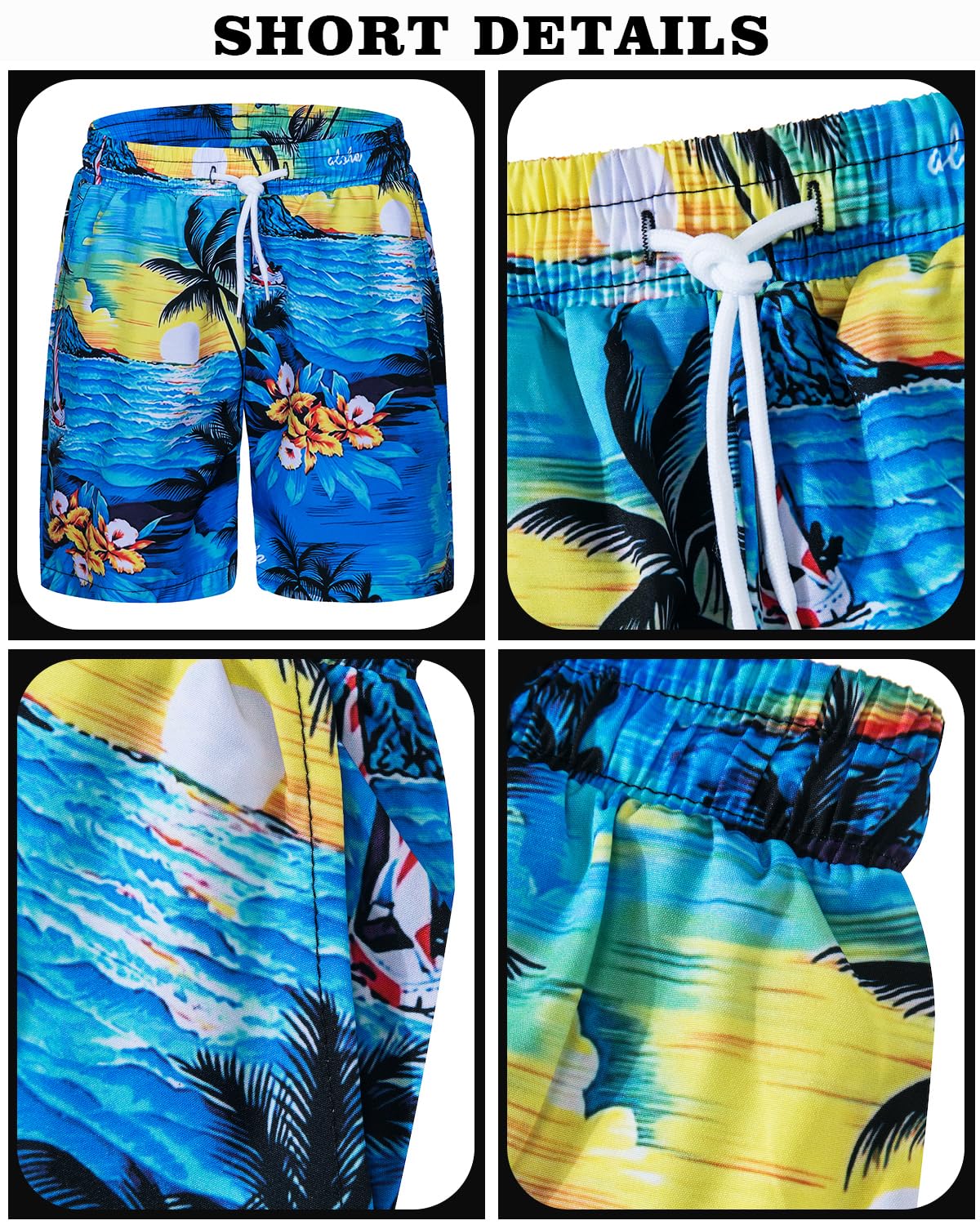 TUNEVUSE Little & Big Boys Hawaiian Button Down Camicie e set corti con cappello alla pescatora abiti estivi stampati per bambini Cabana Set