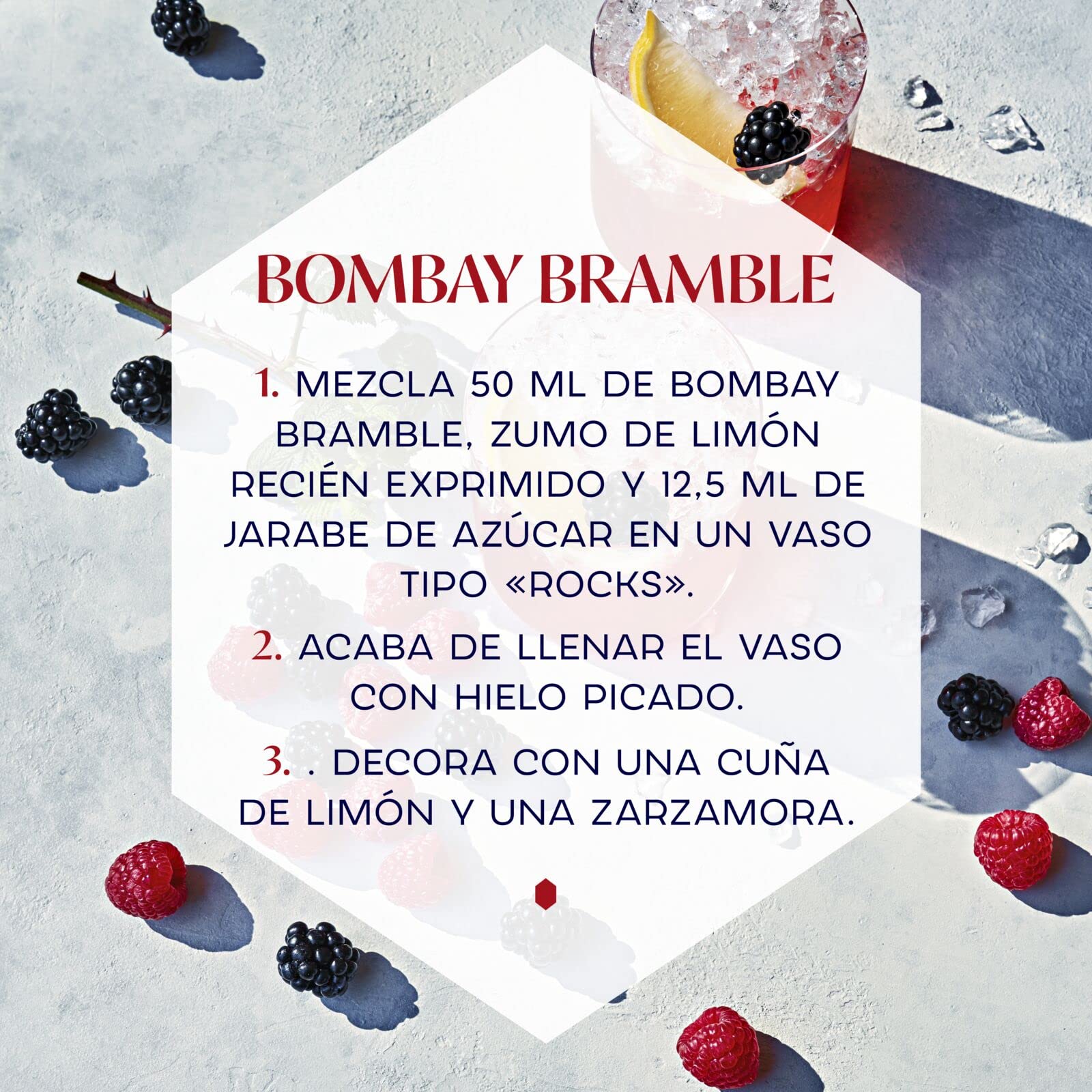 Bombay Bramble Distilled Premium, 37,5% vol., 70 cl / 700 ml, Blackberry & Rasberry Flavoured Gin, Ginebra de sabor y color 100% naturales procedentes de moras y frambuesas recién recogidas