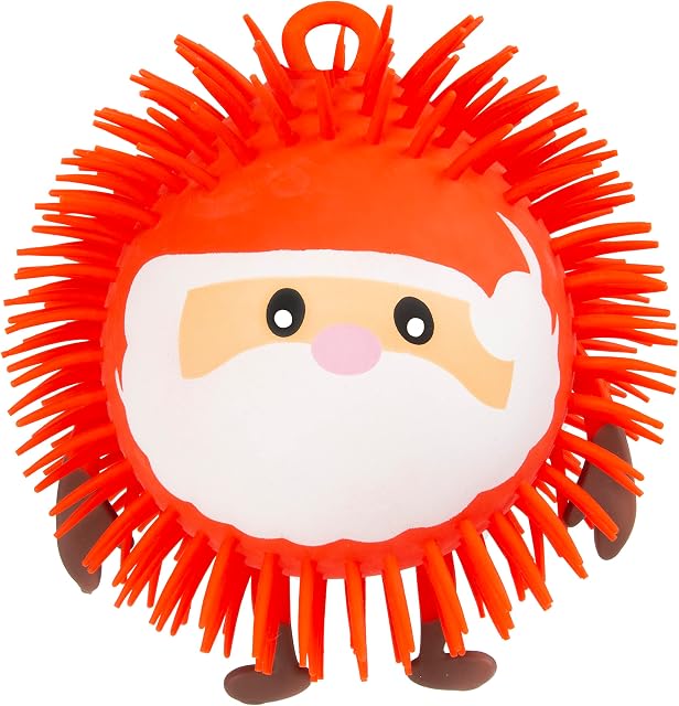 abeec Santa Giant Jiggly Ball - Stress Ball For Kids - Christmas Squishy Toy - Christmas Stocking Fillers - Christmas Eve Box Fillers For Kids - Squish Ball