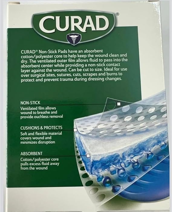 Curad Non-Stick Pads, 3 Inches X 4 Inches 10 Count