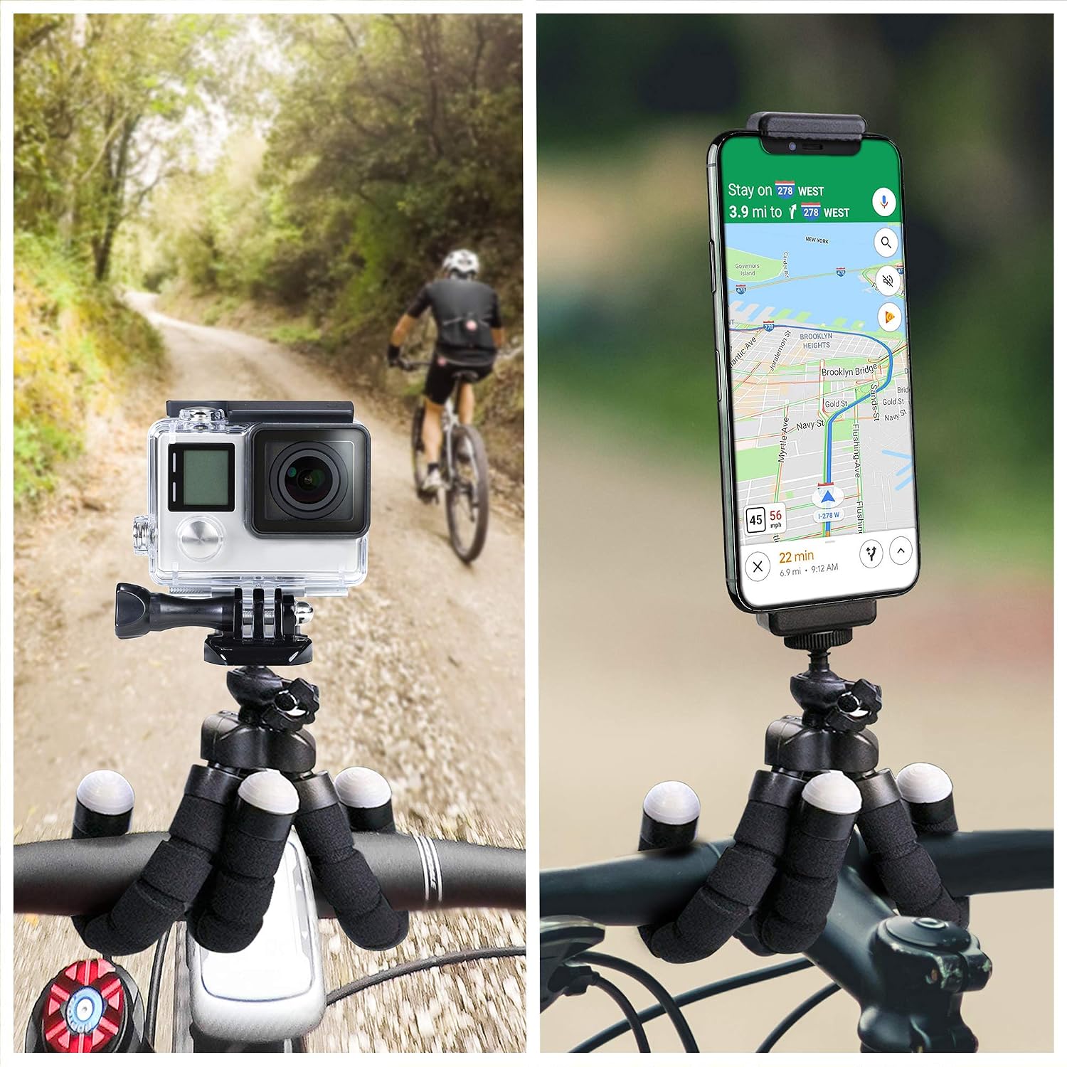Aduro U-Stream Flex Phone Tripod Stand with Wireless Remote, Flexible Phone/GoPro/Camera Tripod for iPhone & Android (Works As A Selfie Stick)