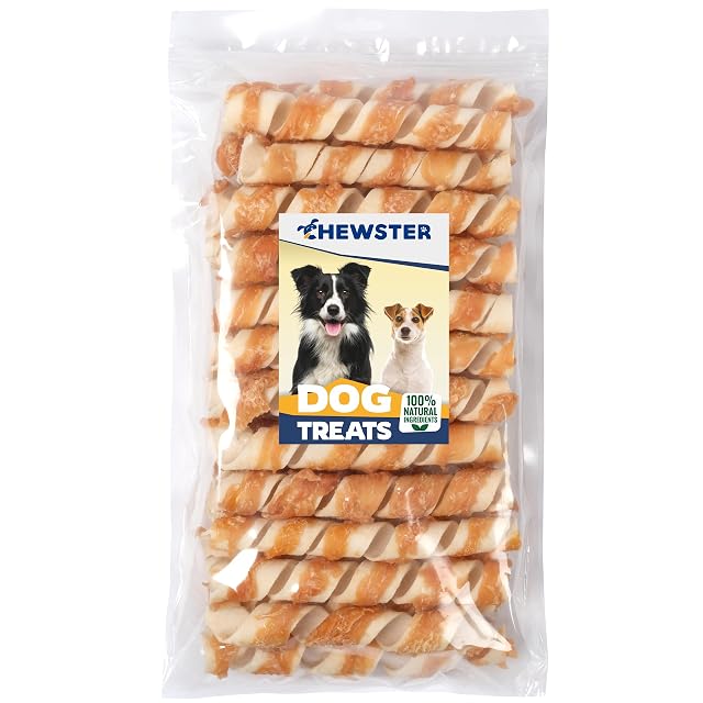 CHEWSTER Espirales masticables con Pollo - Chuches para Perros - 840 g