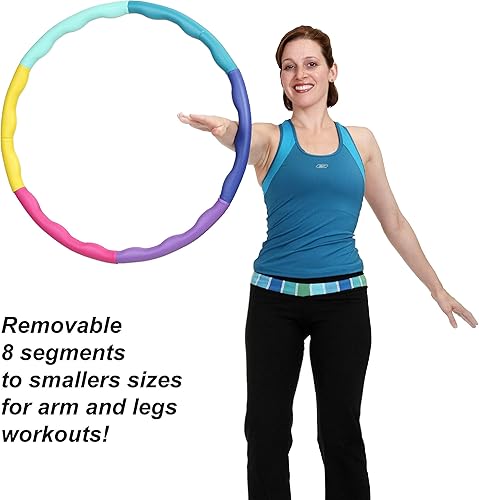 Miniatura 2 de Aro de hula con peso, aro ACU 2S - 1.5 lb pequeño, ejercicio de fitness Sports Hoop (colores arcoíris)