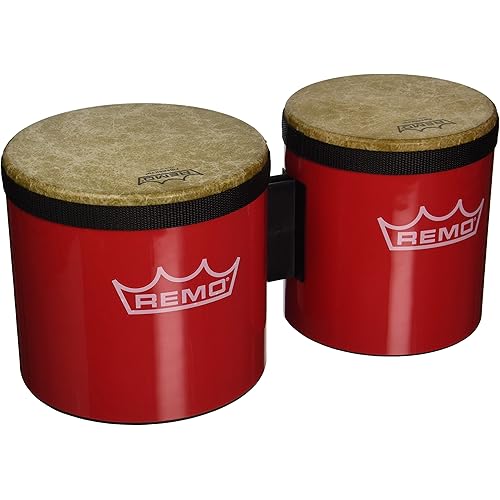 Remo BG-5300-52 Festival Bongo Drum - Red, 6"-7"