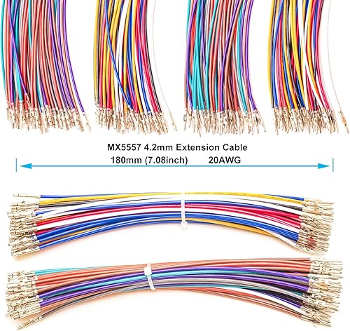 Miniatura 3 de Molex 5557 - Kit de conectores de extensión macho y hembra de 0.165 in con cables preprensados de alta calidad de 20 AWG, conector adaptador de