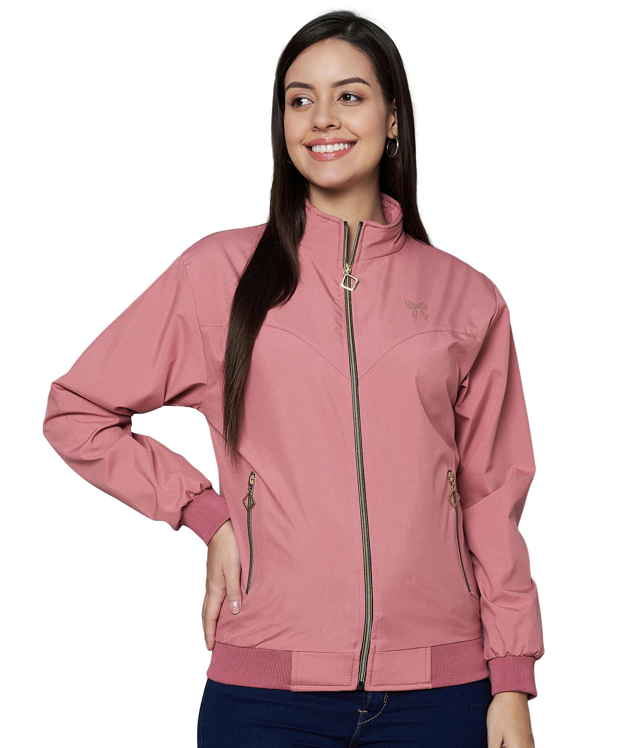 ekools Nylon Full Sleeve Solid Women's Jacket-picture-42