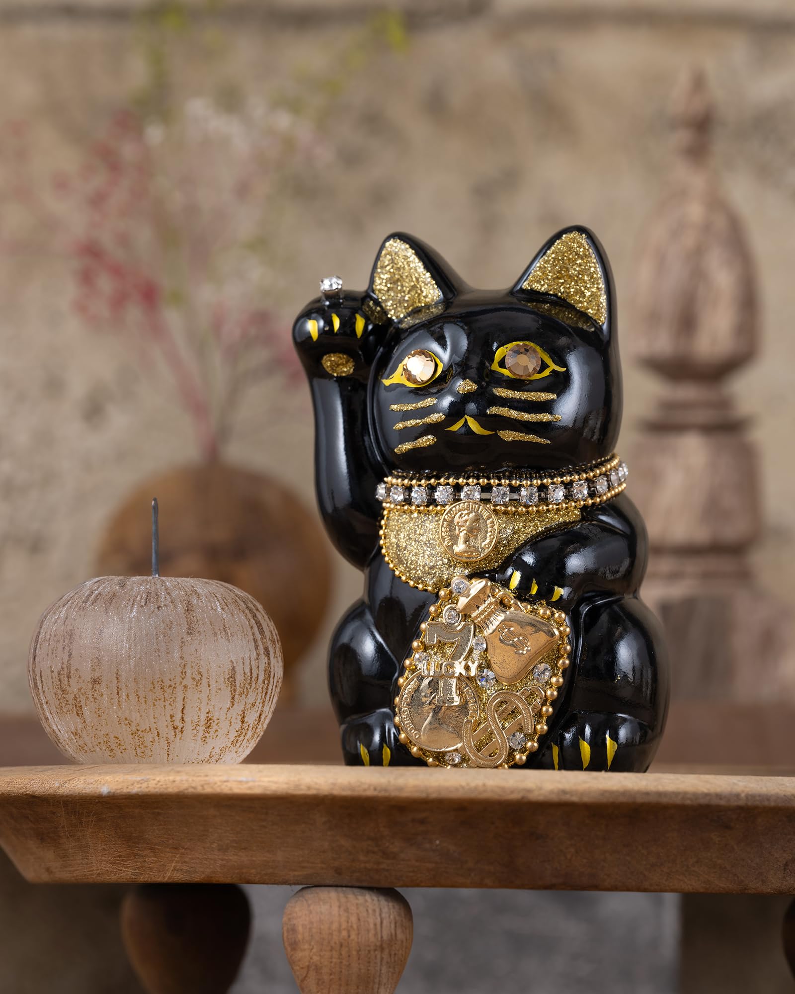 Amazon.co.jp: ご縁猫 ミリオネアキャット(S-SIZE 黒 Black