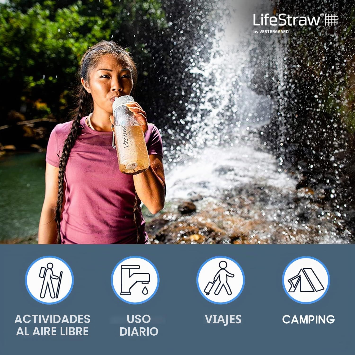 LifeStraw Go - Botella de agua con filtro