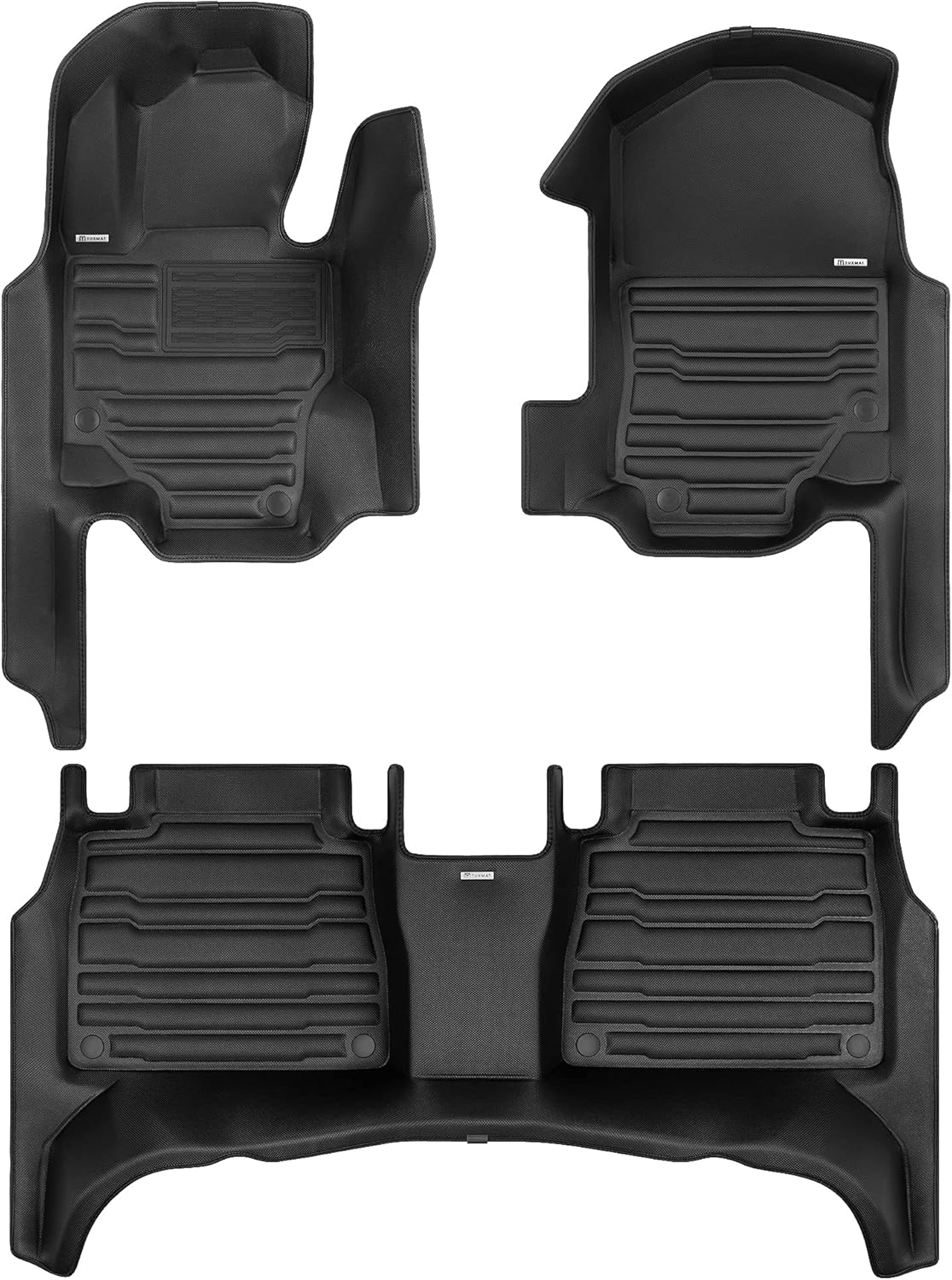 TuxMat - for Mercedes-Benz GLE 5-Seater 2020-2026 Models - Custom Car Mats - Maximum Coverage, All Weather, Laser Measured - This Full Set Includes 1st and 2nd Rows