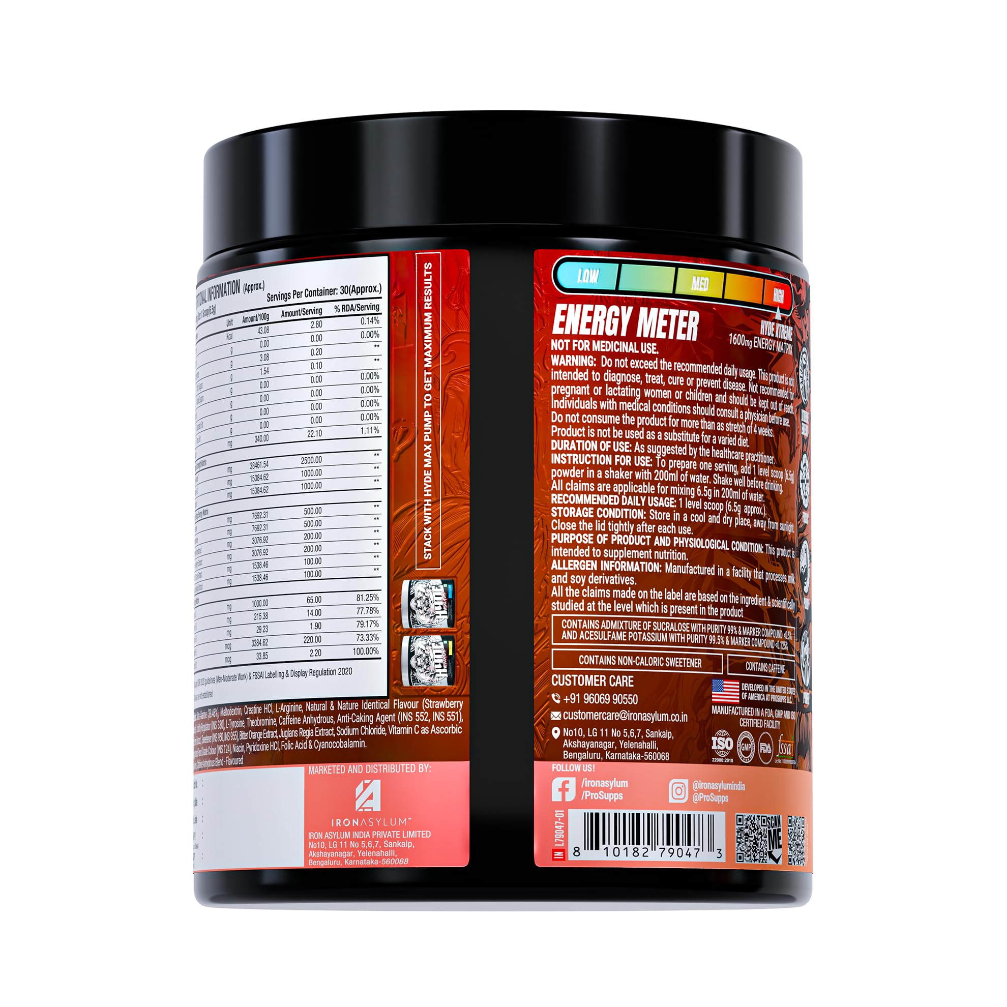 ProSupps Hyde Xtreme Strawberry Lemonade High Stim Pre Workout, 30 Servings — Amazon image 6