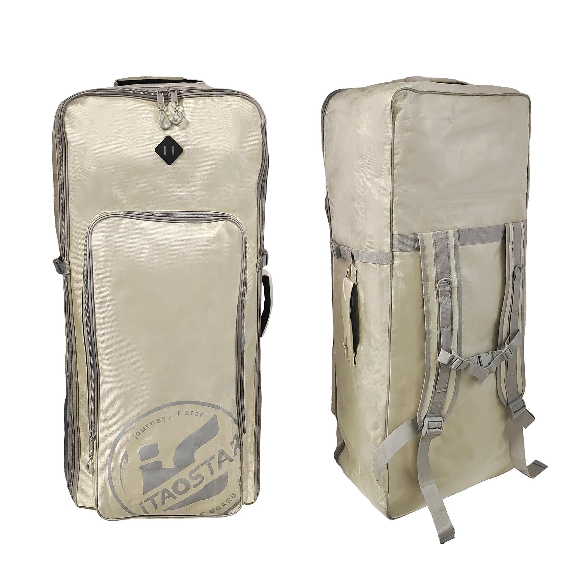 iTAOSTAR 120L Paddle Board Backpack with front pocket, paddleboard bag with 1680D cloth, SUP bag with top and side handles, adjust strap for convenient travel transfer, paddle board accessories
