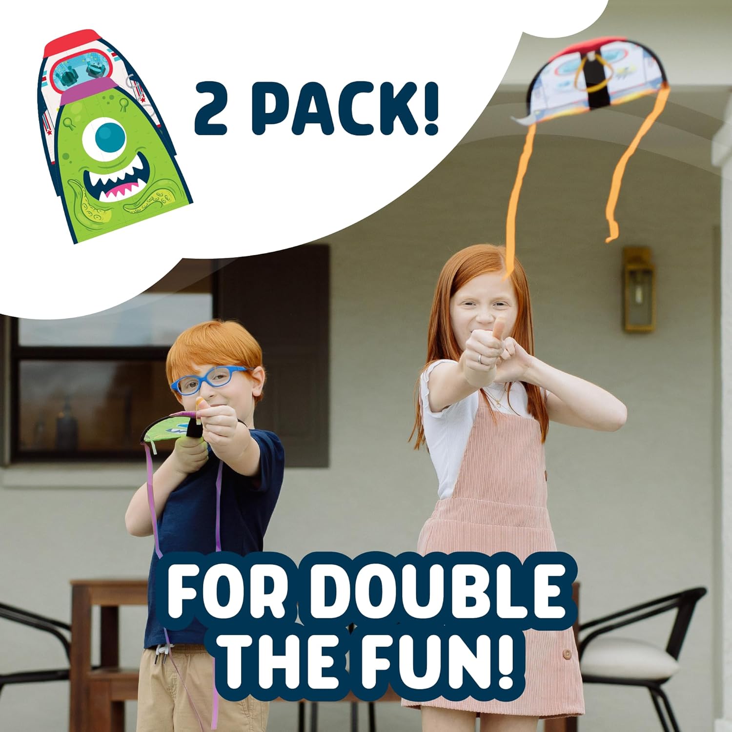 Chuckle & Roar - Thumb Kites - Fun and Energetic Kite Launching - Launch Kites Using Your Thumb - Durable Rubber Toy Launcher - Ages 5 and up