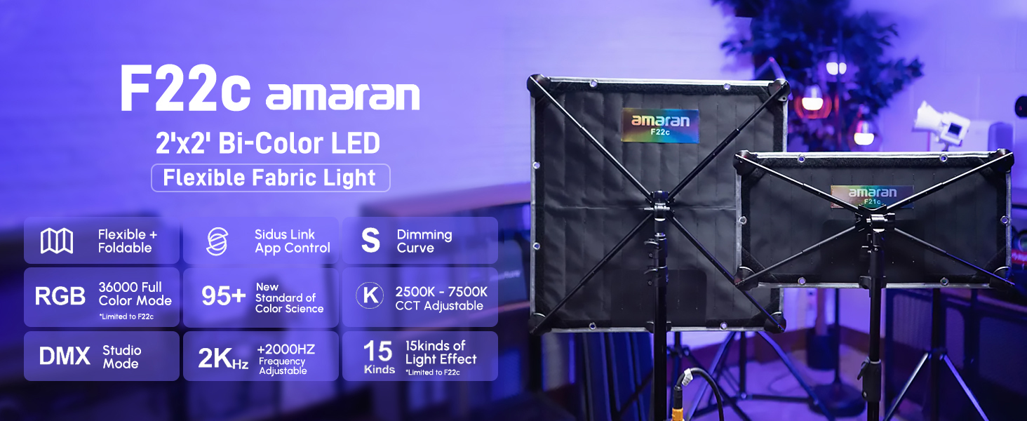 Amazon.com : Aputure Amaran F22C RGBWW Flexible Led Video Light