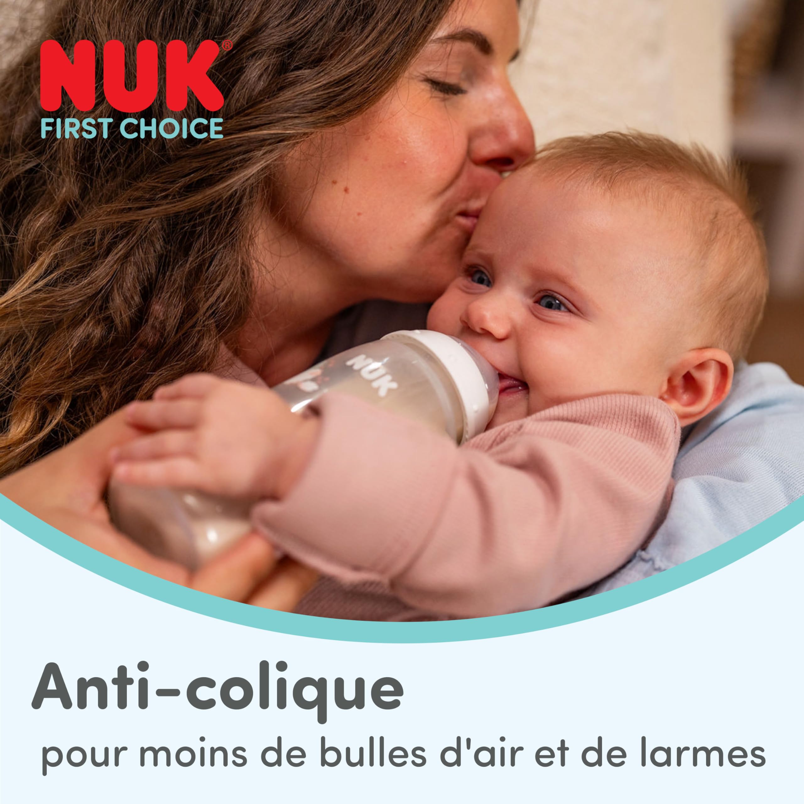 NUK First Choice Perfect Start Set de Biberons Nouveau-Né | 0-6 Mois | 4 Biberons Anti-Coliques (150 ml, 300 ml), 2 Tétines, 1 Sucette First Choice, 1 Goupillon | Koala | Lot de 8