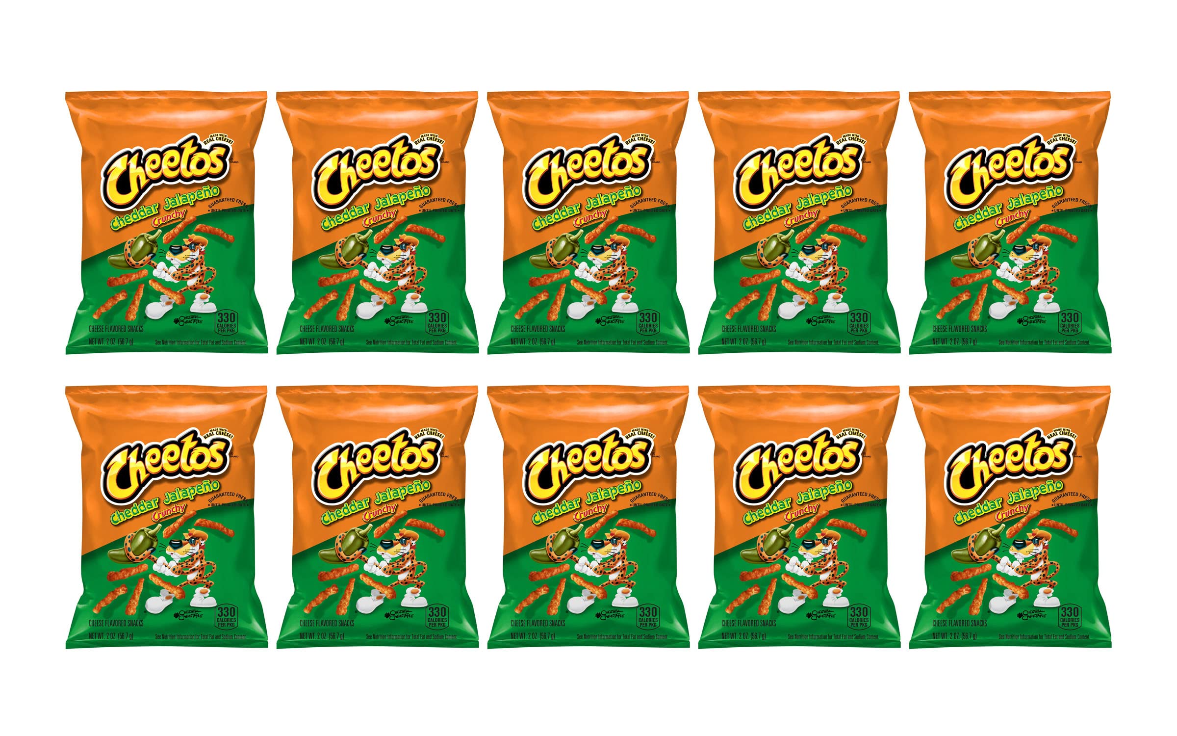 Cheetos Crunchy Cheddar Jalapeno, 56 g, opakowanie 10 sztuk