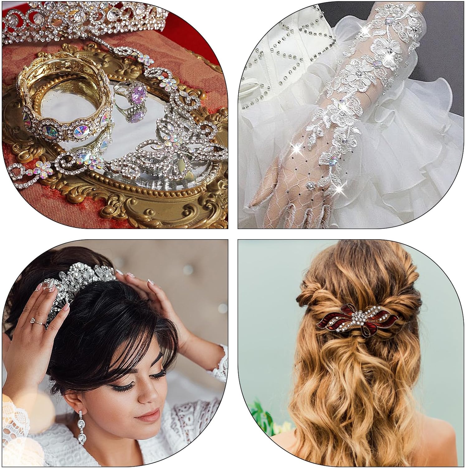 Crystal Sew on Rhinestone with Silver Claw, Crystal Bedazzler Kit, Flat Back Glass Clear Gems Stones for DIY Craft Clothes Shoes Dress Jewelry Making Costume Garments, Mixed Size - Image 7