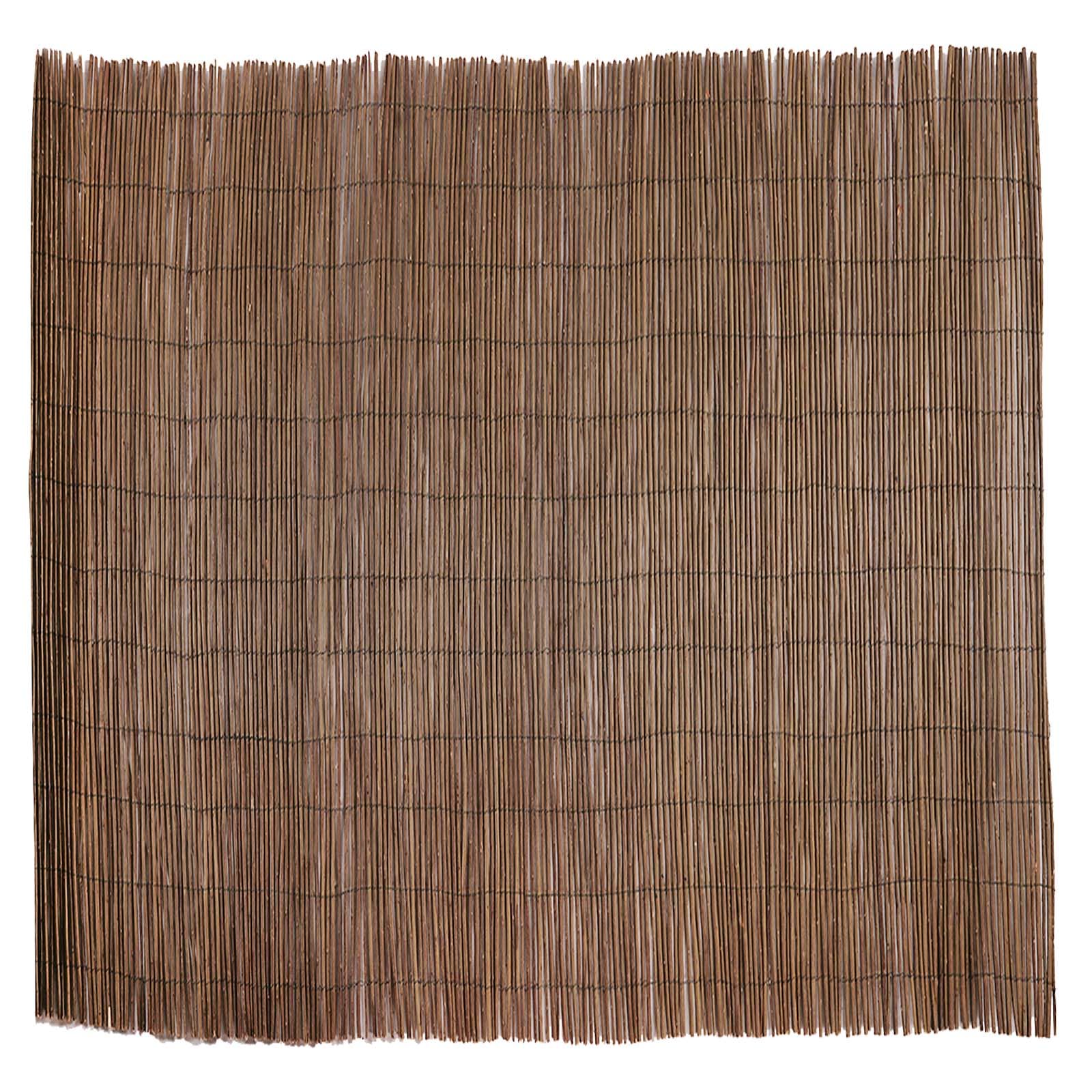 Photo 1 of Natural Willow Fence Roll 6FT x 14FT, Eco-Friendly Garden Border Privacy Screen, Rustic Decorative Fencing for Backyard, Patio, Lawn, or Balcony