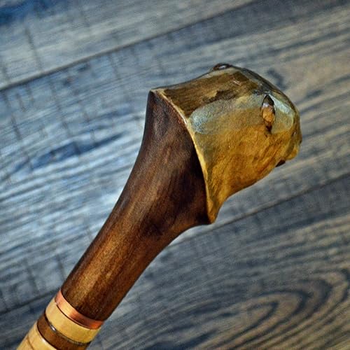 Miniatura 3 de Bastones para caminar Cañas de madera Tallado a mano de madera tallado a mano bastón Accesorios