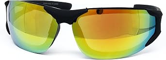 CH139 Sports Sunglasses for Baseball Running Cycling Fishing Golf (Sports, GOLD)