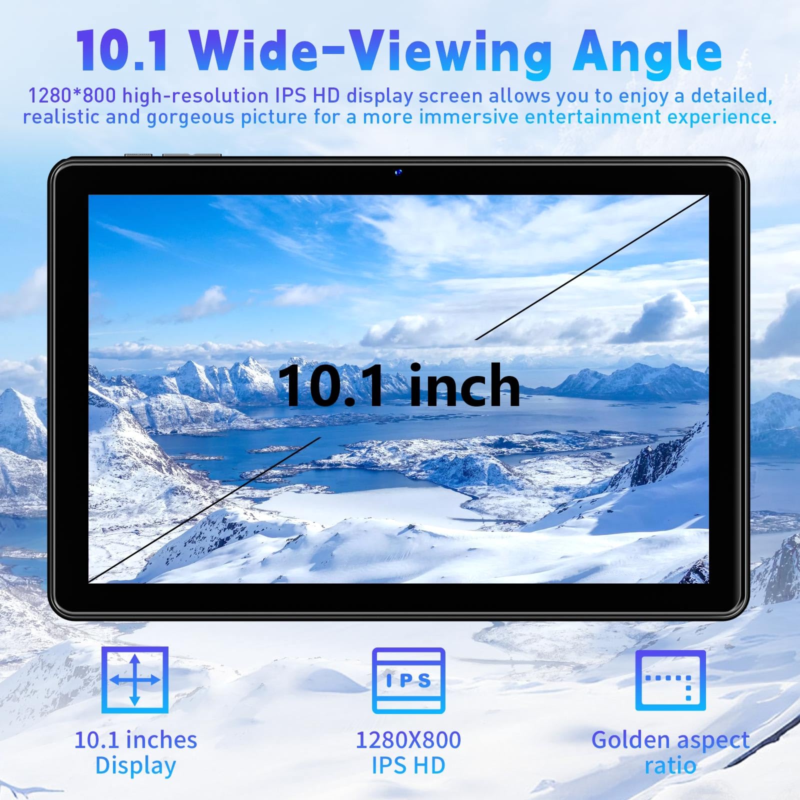 Tablet 10 Zoll, Android 15 Tablets PC mit 18GB RAM + 128G ROM (1TB TF), Widevine L1 Kompatibles Octa-Core-Tablet mit WiFi 5G, 5+8MP Doppelkamera, 6000 mAh, T30 CPU, Face ID
