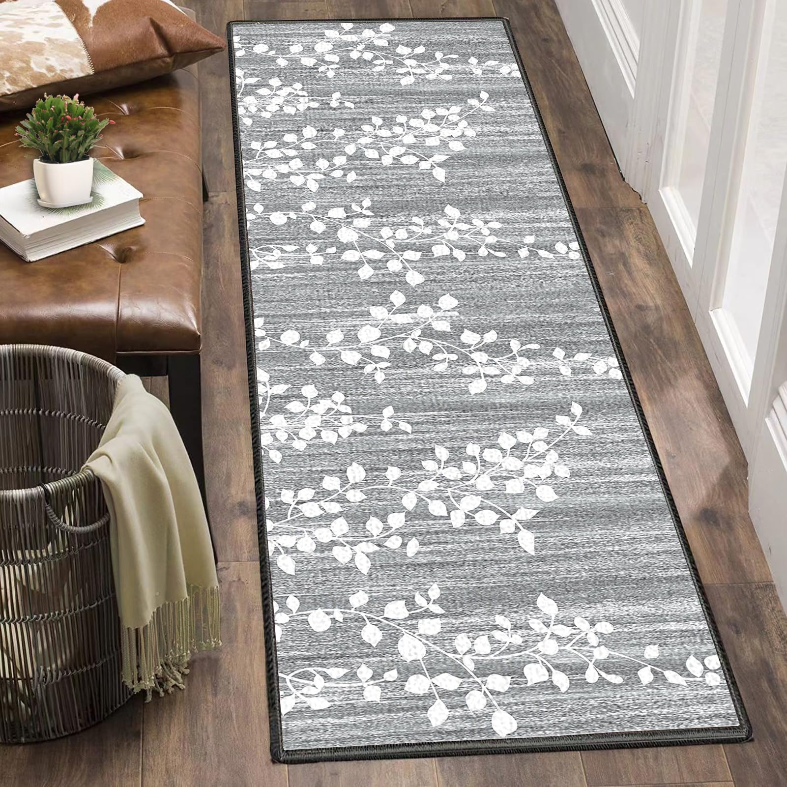 Nadający się do prania, dywan na korytarz, 120 x 600 cm, z krótkim włosiem, chodnik kuchenny, dywan na korytarz, antypoślizgowy bieżnik do korytarza, kuchni, wejścia, jadalni, sypialni