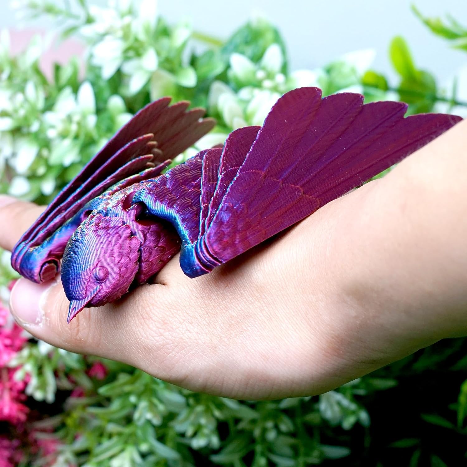 3D Printed Swallow Model,Flexible Realistic Articulated Animal Fidget Toys,Mystery Figurines Gifts for Easter,Executive Desk Funny Décor and Festival Collectible,Easter Basket Stuffers