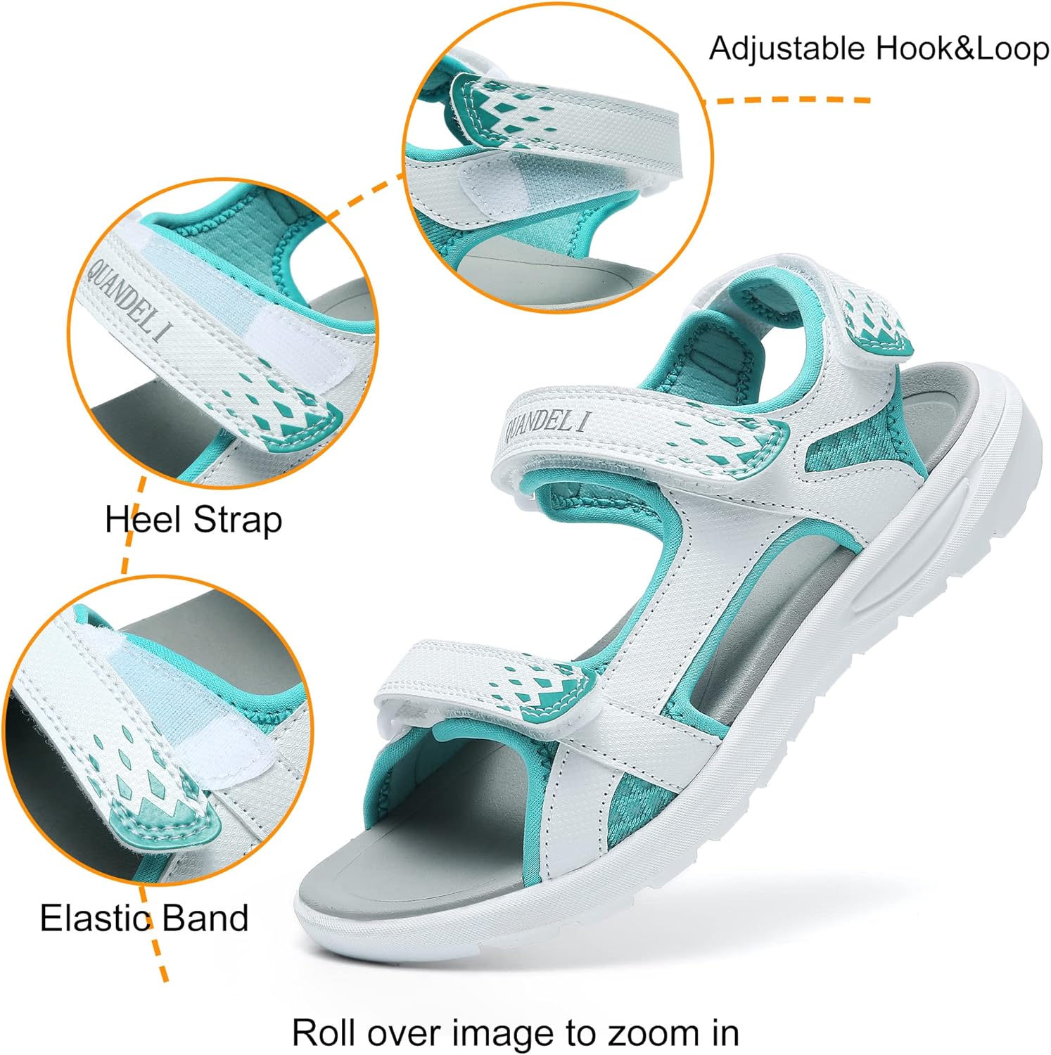 QUANDELI Women's Summer Waterproof Hiking Sandals - Image 3