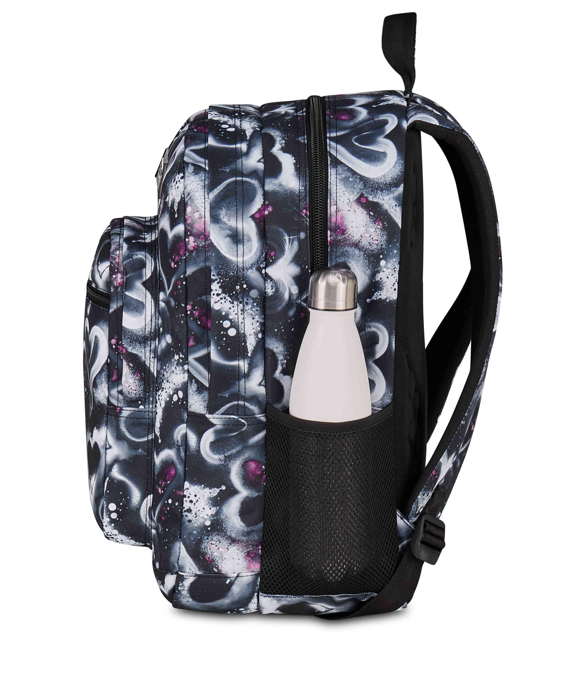 Seven Zaino Scuola FREETHINK, Doppio Scomparto, Nero, 34 L, Scomparto porta pc ablet, Tasche multifunzione, Tasca laterale porta borraccia, Scuola media e superiore, Bambini, Ragazzi