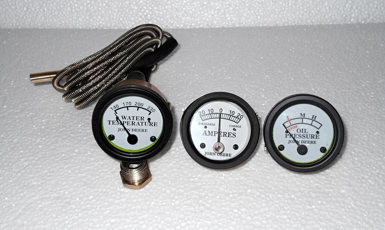 Oil Pressure Ammeter Temp Gauge Set for John Deere Tractor fit in 50,60,70,520,530+