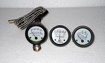 Generic Oil Pressure Ammeter Temp Gauge Set for John Deere tractor fit in 50,60,70,520,530+