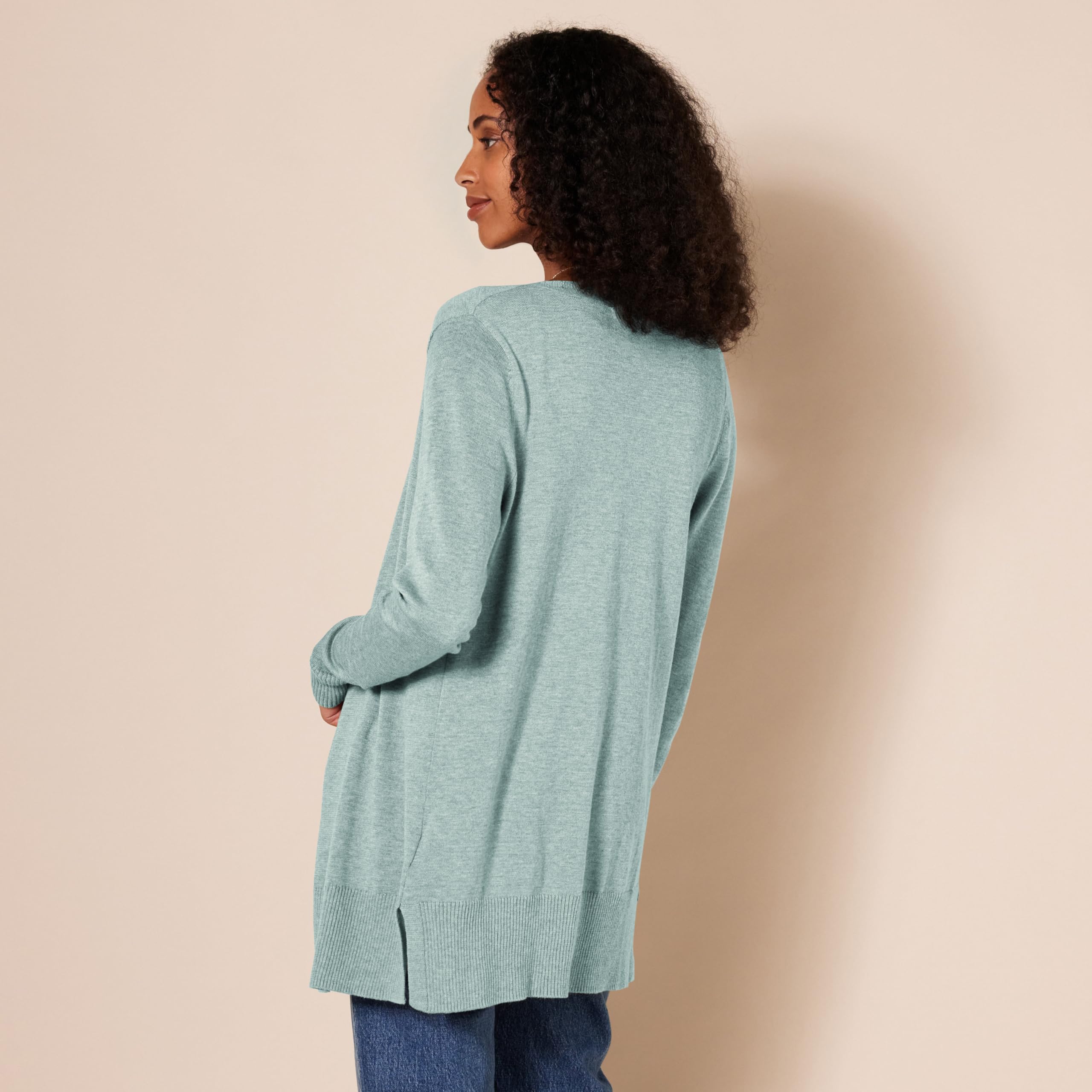 Amazon Essentials Cardigan Leggero Aperto sul Davanti (Disponibile in Taglie Forti) Donna