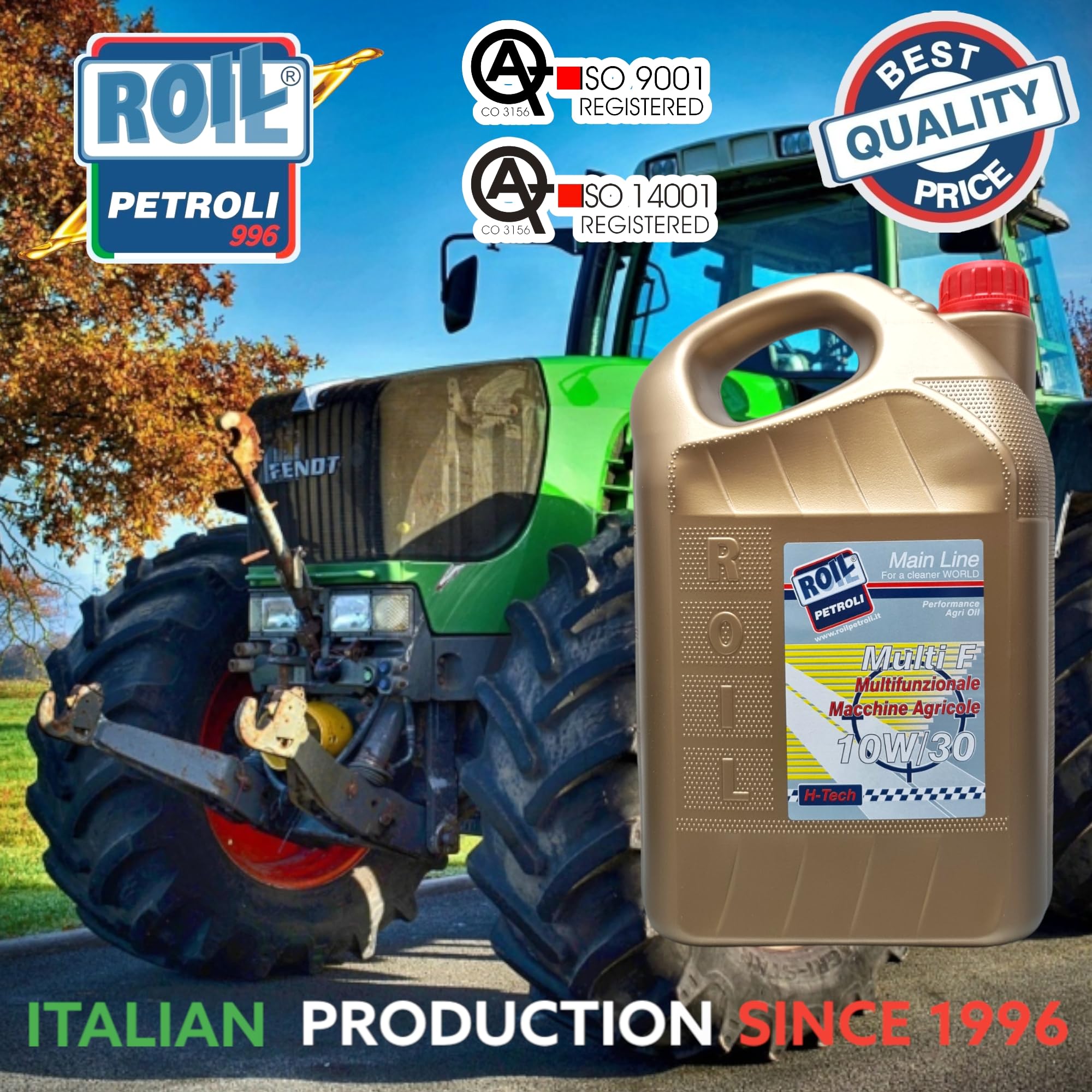 5 Litri di Roil Multi F 10W/30 - Olio Multifunzione per TRATTORI, Macchine AGRICOLE, Attrezzi da Giardinaggio