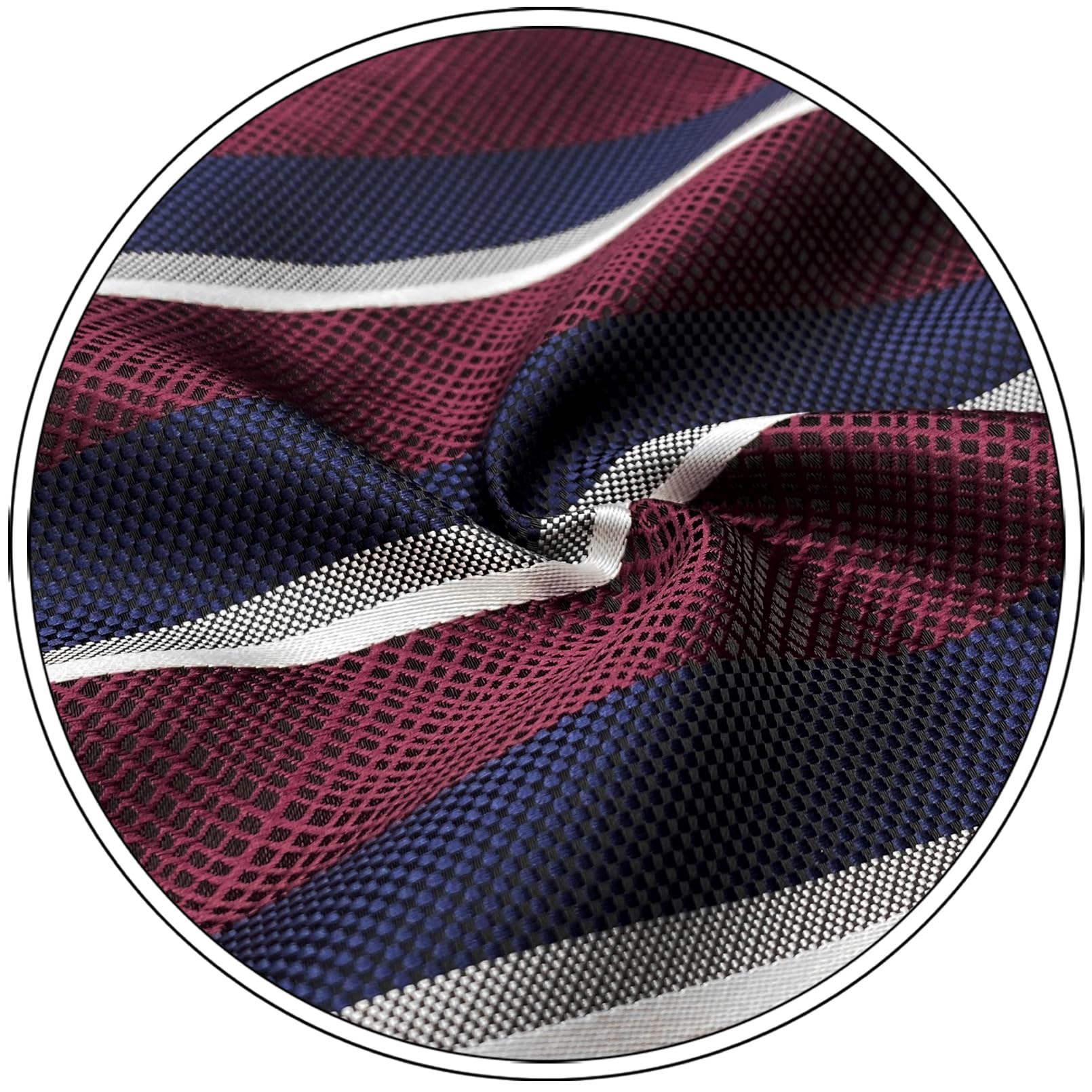 Juego de corbatas cuadradas de bolsillo para hombre, diseño de rayas, satén, talla XL, A79. 6