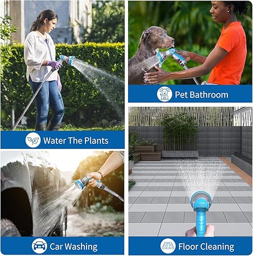 Miniatura 3 de Das Perfekte Werkzeug - Manguera de jardín expandible de metal de 25 pies, manguera de jardín ligera de acero inoxidable 304 con boquilla de 10