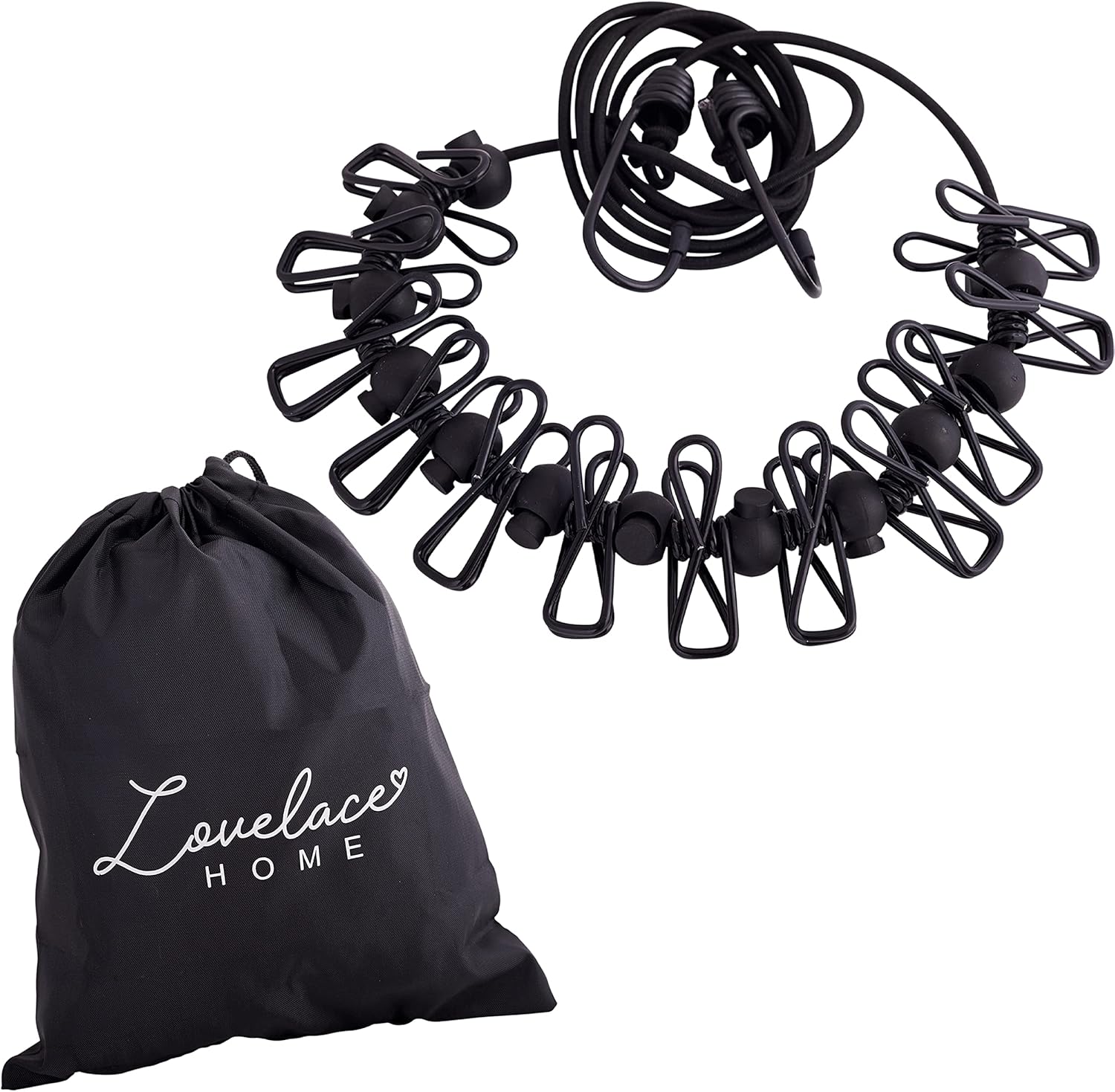 Portable Washing Line Elastic Clothesline Indoor Outdoor Windproof