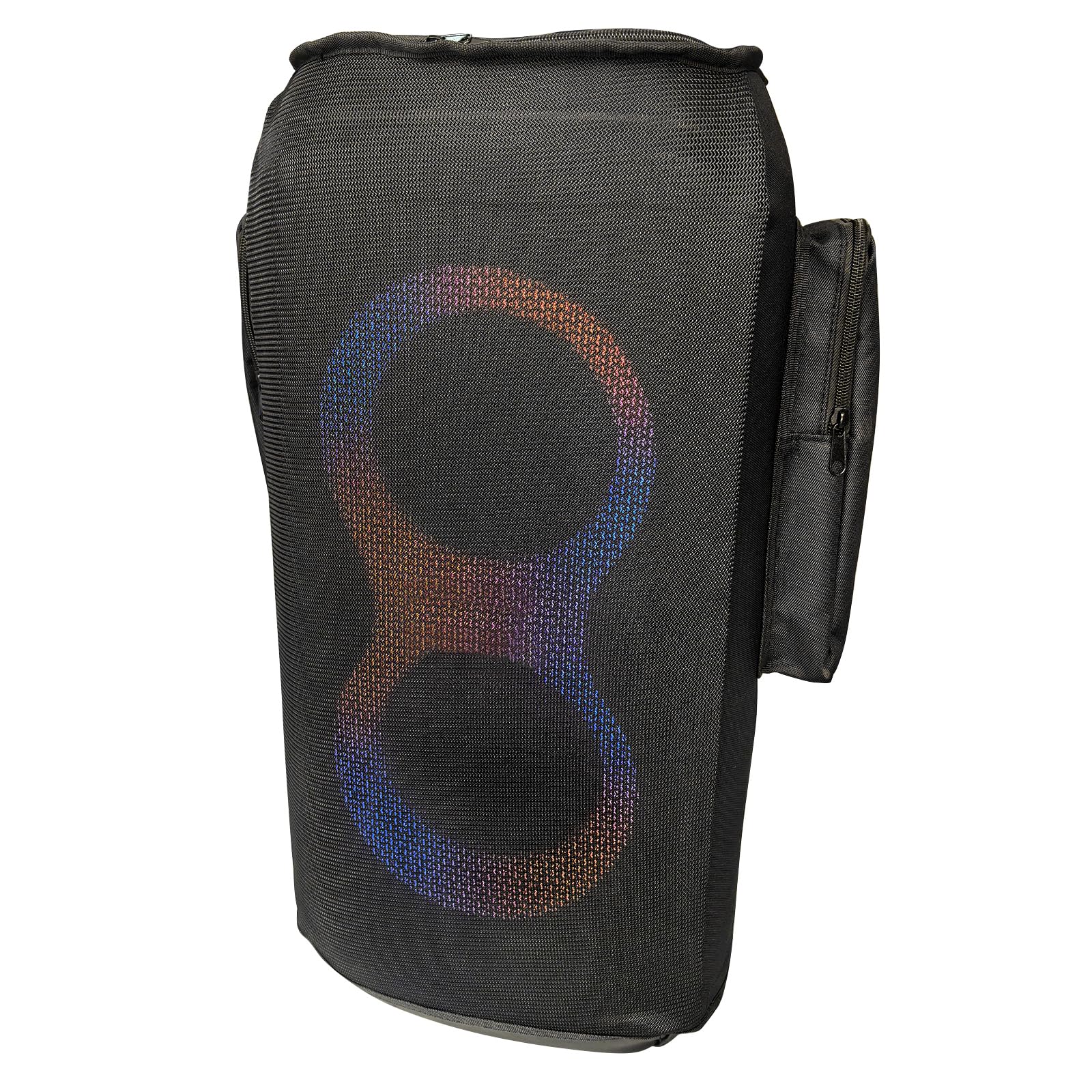 Borse di protezione per altoparlanti in set da 2, compatibili con JL PARTYBOX 110/120, con tasca per microfono e accessori, design con zip multi-finestra