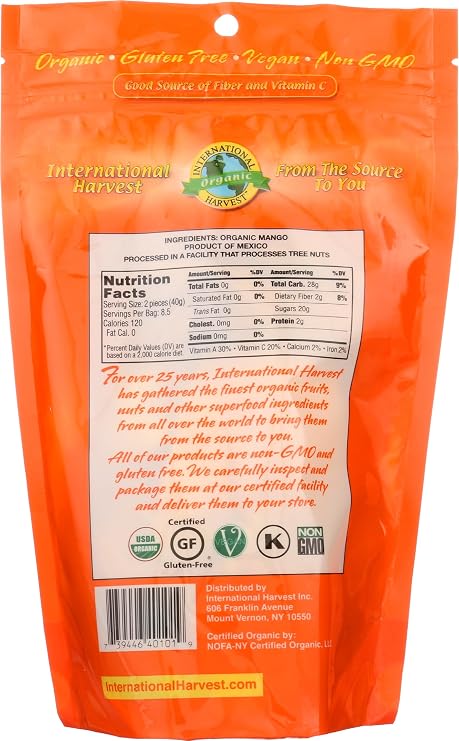 International Harvest, Organic Mango Slices, 12 Ounce