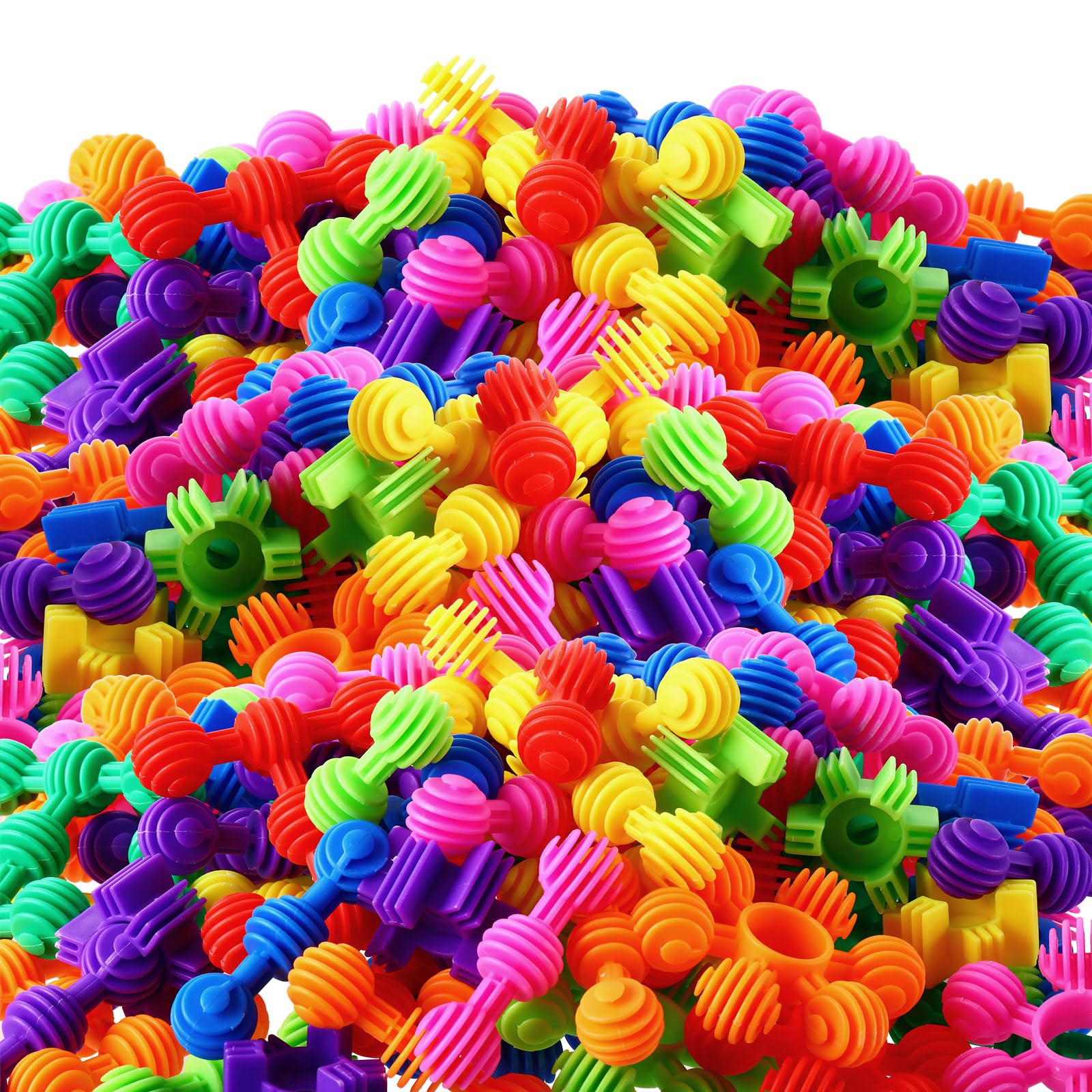 230 Pcs Kids Star Stem Building Toys Building Blocks Plastic Connectors Stem Toys with Storage Box for Kindergarten Preschool Classroom Games Sets for Boys and Girls Aged 3 Years Old and Up