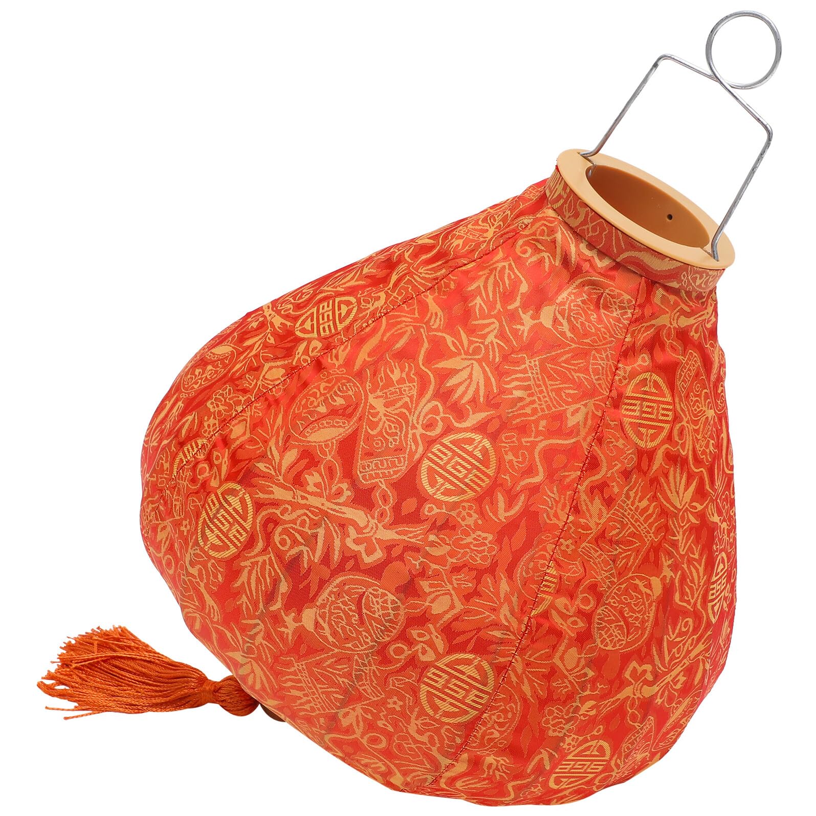 Lanterne chinoise extérieure orange pour illuminer un jardin sombre sans électricité