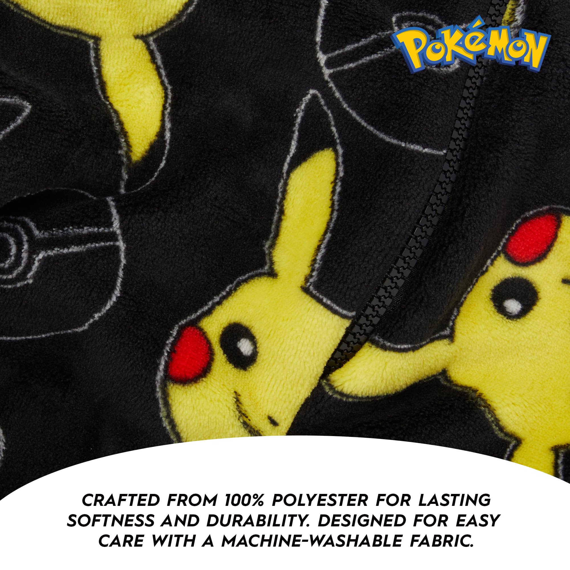 Pokémon Mono con Capucha para niños o niñas, Pijama Todo en uno, Pikachu, Charmander, Gengar, Squirtle, Snorlax o Eevee, Edad de 3 a 12 años