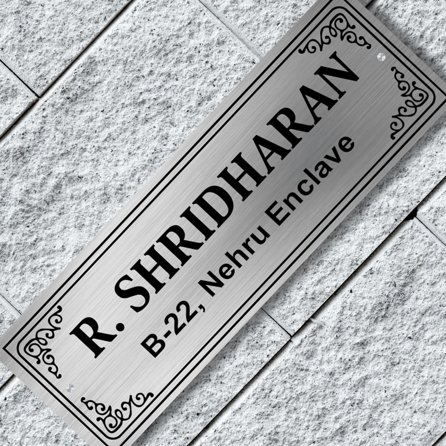 Personalized House Name Plate - Waterproof & Stylish -2 Personalized House Name Plate - Waterproof & Stylish -2