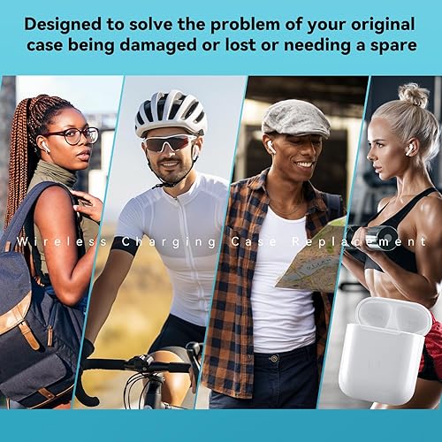Miniatura 7 de Funda de carga inalámbrica de repuesto compatible con AirPod de 2 y 1 generación, funda de cargador Air Pod 2 1 con botón de sincronización de